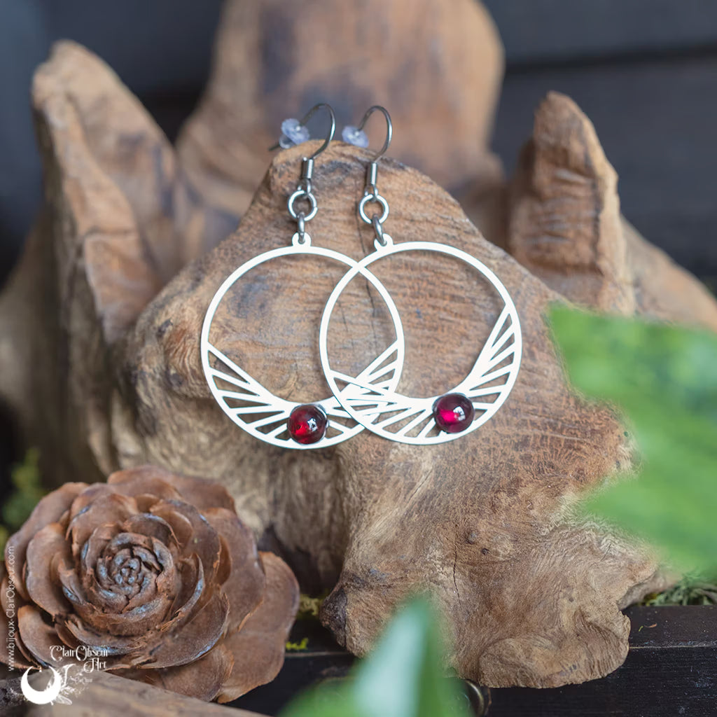 Boucles d'Oreilles "Perséïdes" pierre au choix