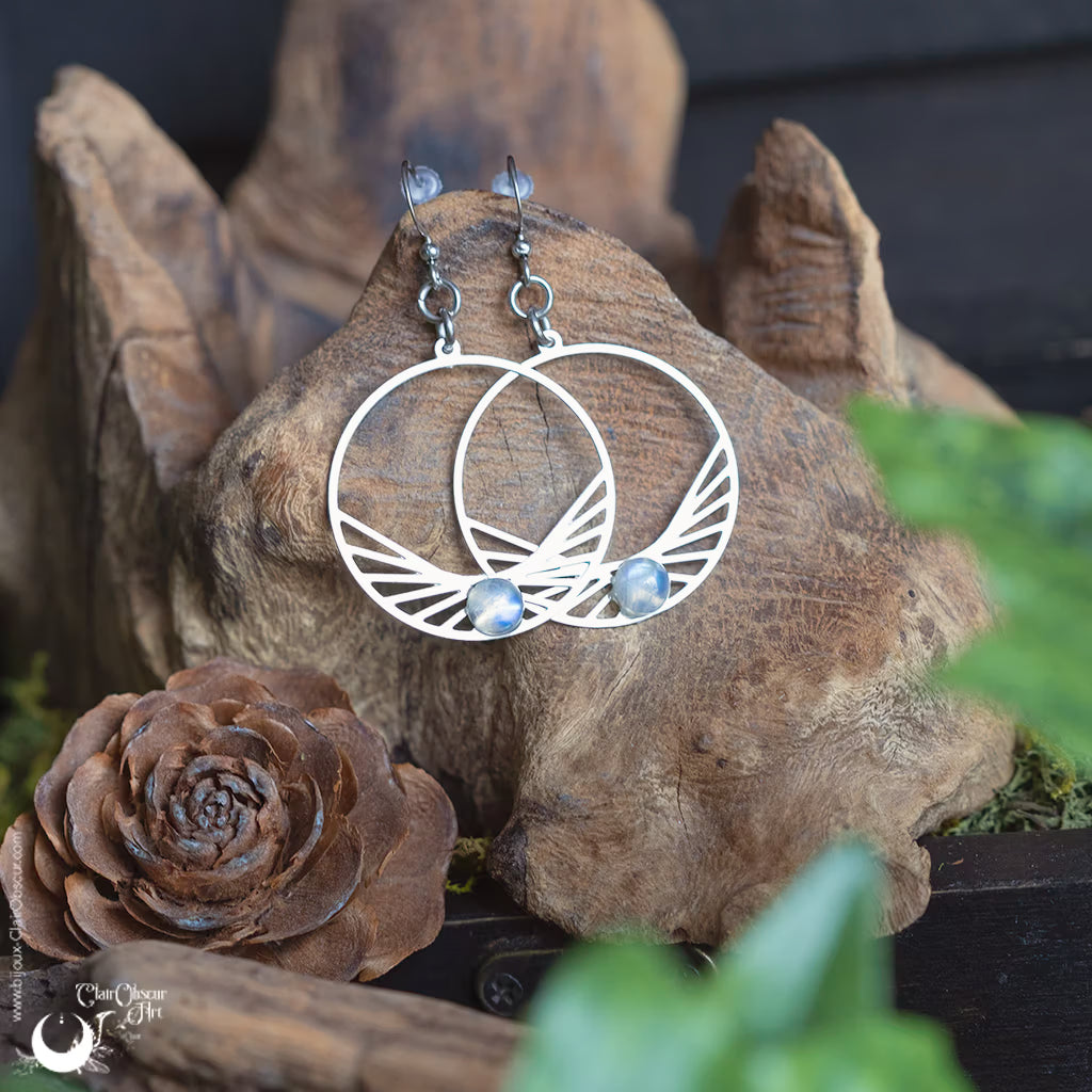 Boucles d'Oreilles "Perséïdes" pierre au choix