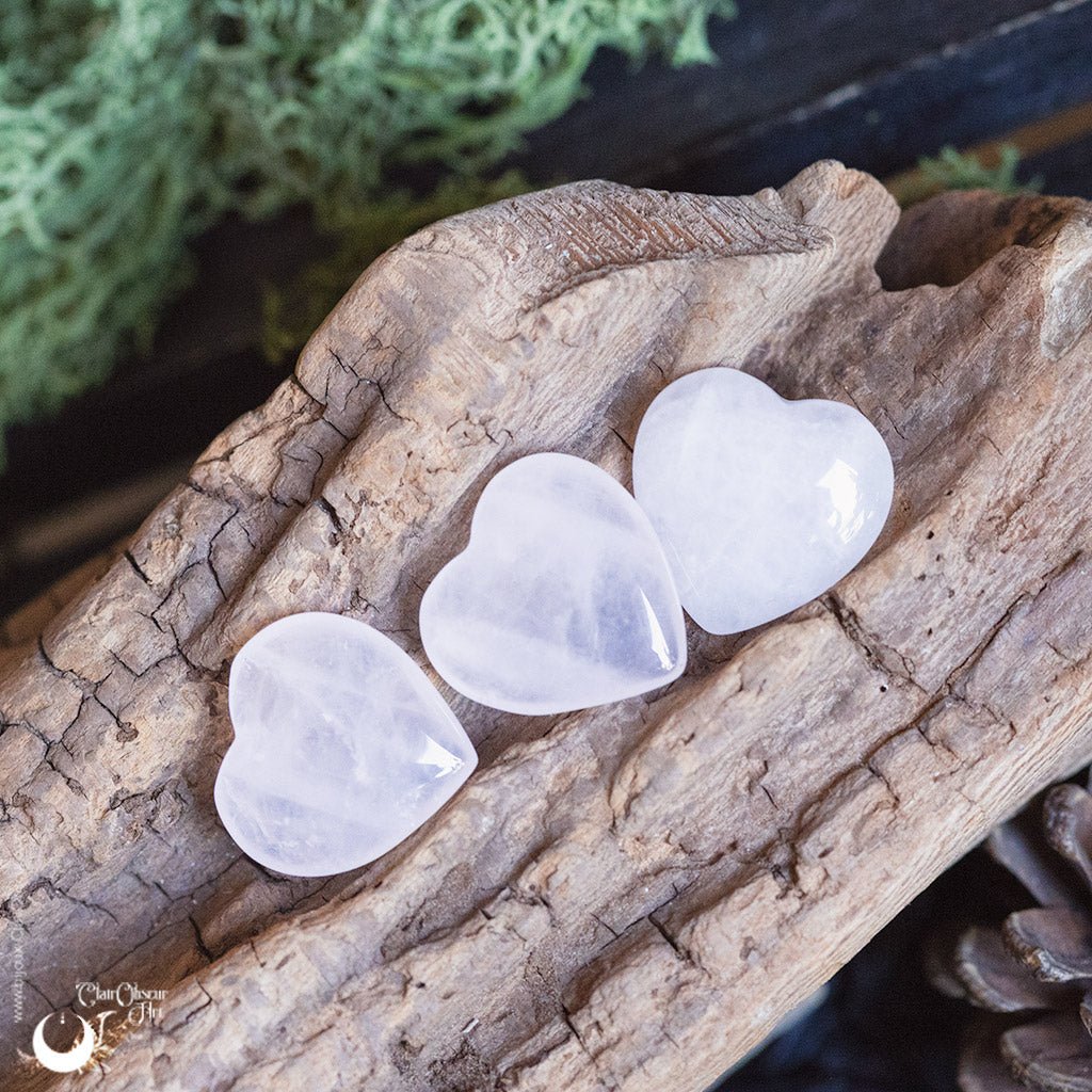 Coeur en Quartz ou Quartz rose - Illustrations & Bijoux fantaisie ClairObscur Art