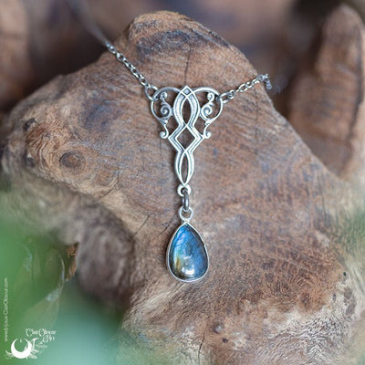 Collier "Aelwen" Labradorite - Illustrations & Bijoux fantaisie ClairObscur Art