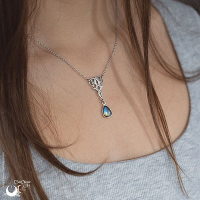 Collier "Aelwen" Labradorite - Illustrations & Bijoux fantaisie ClairObscur Art