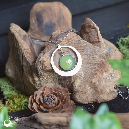 Collier Agate verte