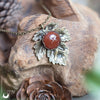 Collier "Aïna" Cornaline rouge - Illustrations & Bijoux fantaisie ClairObscur Art