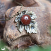 Collier "Aïna" Cornaline rouge - Illustrations & Bijoux fantaisie ClairObscur Art