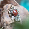 Collier "Aïna" Cornaline rouge - Illustrations & Bijoux fantaisie ClairObscur Art