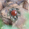 Collier "Aïna" Cornaline rouge - Illustrations & Bijoux fantaisie ClairObscur Art