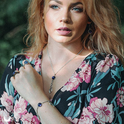 Collier "Ananta" Calcedoine aqua - Illustrations & Bijoux fantaisie ClairObscur Art