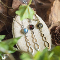 Collier "Ananta" pierre au choix - Illustrations & Bijoux fantaisie ClairObscur Art
