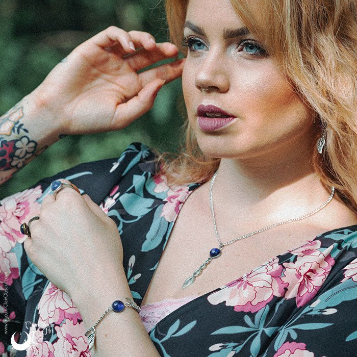 Collier "Ananta" Quartz rose - Illustrations & Bijoux fantaisie ClairObscur Art