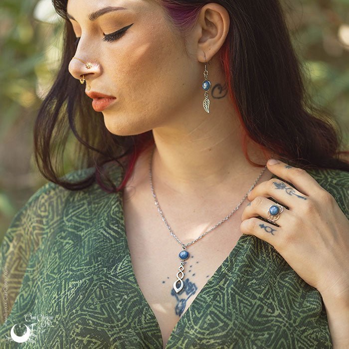 Collier "Ananta" Quartz rose - Illustrations & Bijoux fantaisie ClairObscur Art