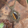 Collier "Angel" Oeil de Tigre - Illustrations & Bijoux fantaisie ClairObscur Art