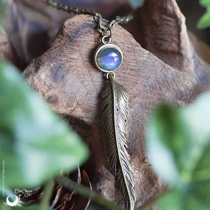 Collier "Ásgard" Labradorite - Illustrations & Bijoux fantaisie ClairObscur Art
