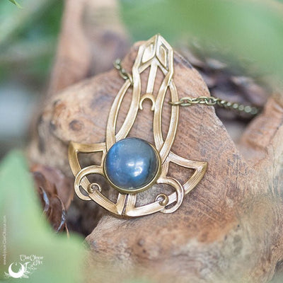 Collier "Astrea" Labradorite - Illustrations & Bijoux fantaisie ClairObscur Art