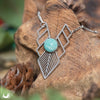 Collier "Athena" Amazonite, acier inoxydable - Illustrations & Bijoux fantaisie ClairObscur Art