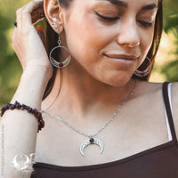 Collier "Aurora" pierre au choix - Illustrations & Bijoux fantaisie ClairObscur Art