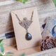 Collier "Butterfly" Obsidienne dorée - Illustrations & Bijoux fantaisie ClairObscur Art
