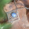 Collier "Dune" Cyanite - Illustrations & Bijoux fantaisie ClairObscur Art