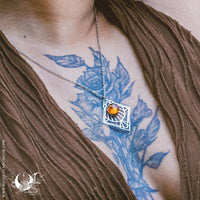 Collier "Dune" pierre au choix - Illustrations & Bijoux fantaisie ClairObscur Art