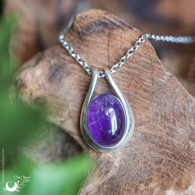 Collier "Éiréné" Améthyste en Argent 925 - Illustrations & Bijoux fantaisie ClairObscur Art