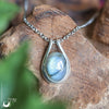Collier "Éiréné " Labradorite en Argent 925 - Illustrations & Bijoux fantaisie ClairObscur Art
