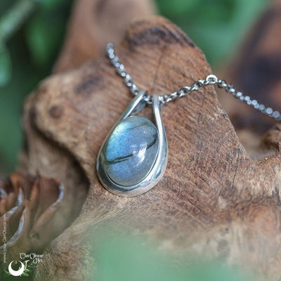 Collier "Éiréné " Labradorite en Argent 925 - Illustrations & Bijoux fantaisie ClairObscur Art