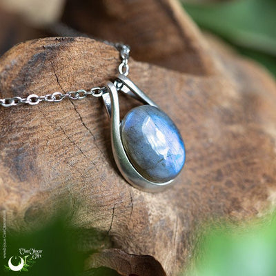 Collier "Éiréné " Labradorite en Argent 925 Dernier exemplaire - Illustrations & Bijoux fantaisie ClairObscur Art