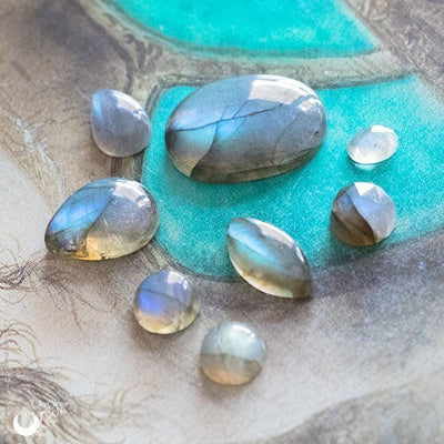 Collier "Eldora" Labradorite goutte facettée - Illustrations & Bijoux fantaisie ClairObscur Art