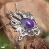 Collier Elfique "Elwing" Améthyste, taille de la chaîne au choix - Illustrations & Bijoux fantaisie ClairObscur Art