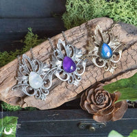 Collier Elfique "Elwing" pierre au choix - Illustrations & Bijoux fantaisie ClairObscur Art