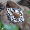 Collier Elfique "Elwing" Pierre de Soleil facettée, pièce unique - Illustrations & Bijoux fantaisie ClairObscur Art