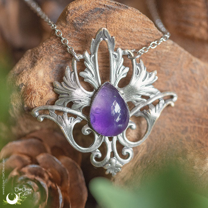 Collier Elfique "Elwing" pierre au choix