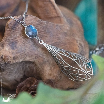 Collier "Faela" Labradorite facettée - Illustrations & Bijoux fantaisie ClairObscur Art