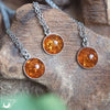 Collier Fantaisie Ambre de la mer Baltique, Argent et acier inoxydable - Illustrations & Bijoux fantaisie ClairObscur Art