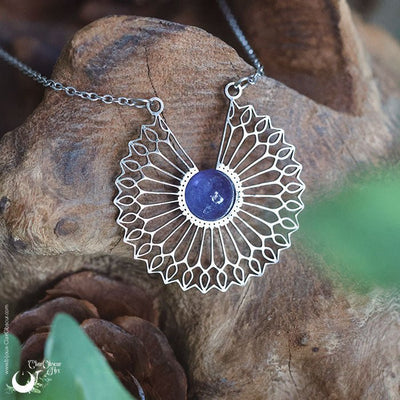 Collier fantaisie "Elendë" Tanzanite, pièce unique ! - Illustrations & Bijoux fantaisie ClairObscur Art