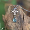Collier Fantaisie Labradorite, dernier exemplaire - Illustrations & Bijoux fantaisie ClairObscur Art