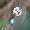 Collier Fantaisie Labradorite, dernier exemplaire - Illustrations & Bijoux fantaisie ClairObscur Art