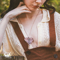 Collier Feuille de Lierre & Opale - Illustrations & Bijoux fantaisie ClairObscur Art