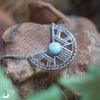 Collier "Héra" Amazonite, acier inoxydable - Illustrations & Bijoux fantaisie ClairObscur Art