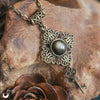 Collier "Le Secret" Obsidienne dorée, personnalisable - Illustrations & Bijoux fantaisie ClairObscur Art
