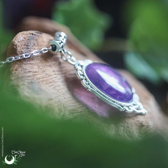 Collier "Leda" pierre au choix