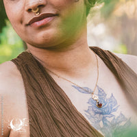 Collier "Lotus" pierre au choix - Illustrations & Bijoux fantaisie ClairObscur Art