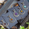 Collier "Luna" pierre au choix - Illustrations & Bijoux fantaisie ClairObscur Art