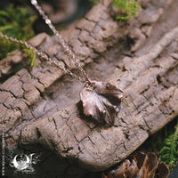 Collier Petite Feuille de Lierre Ondulé Électroformé - Illustrations & Bijoux fantaisie ClairObscur Art