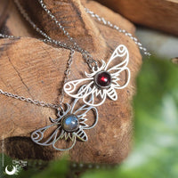 Collier "Psyché" pierre au choix - Illustrations & Bijoux fantaisie ClairObscur Art