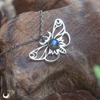 Collier "Psyché" pierre au choix - Illustrations & Bijoux fantaisie ClairObscur Art