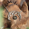 Collier "SIRONA" Obsidienne dorée, en acier inoxydable, taille de la chaine au choix - Illustrations & Bijoux fantaisie ClairObscur Art