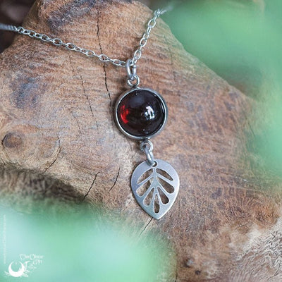 Collier "Thalaniel" pierre au choix, en acier inoxydable - Illustrations & Bijoux fantaisie ClairObscur Art