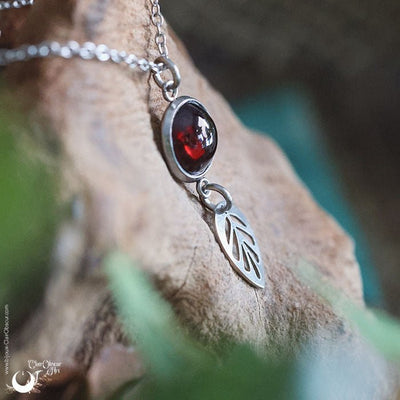 Collier "Thalaniel" pierre au choix, en acier inoxydable - Illustrations & Bijoux fantaisie ClairObscur Art