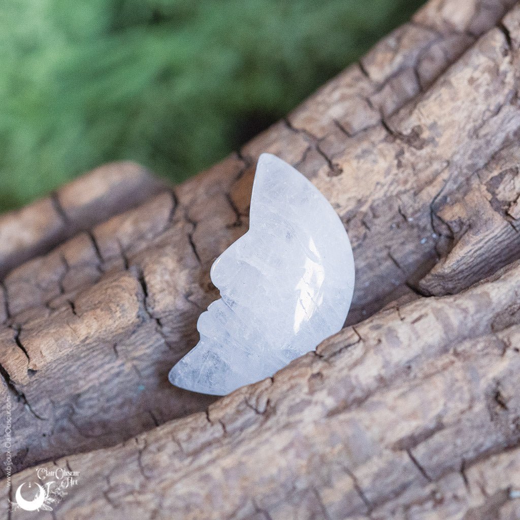 Demi Lune en Quartz - Illustrations & Bijoux fantaisie ClairObscur Art