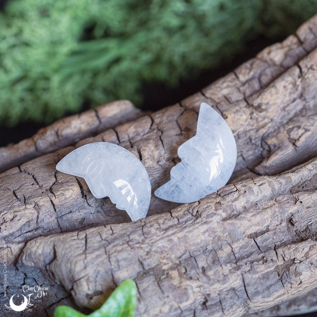 Demi Lune en Quartz - Illustrations & Bijoux fantaisie ClairObscur Art